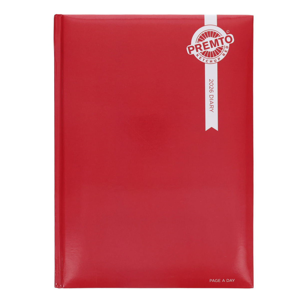 Premto 2026 A4 Page A Day Diary - Ketchup Red