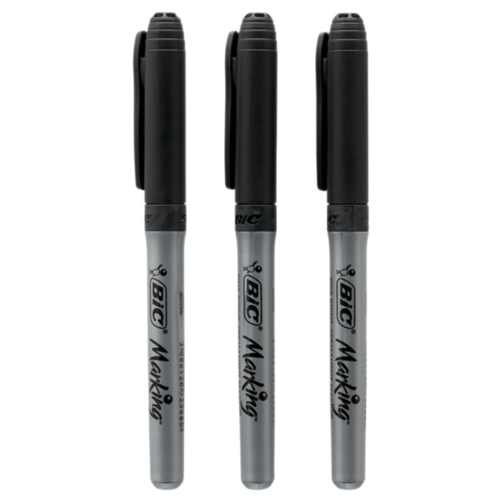 BIC Intensity Pocket Marker Black - Pack of 3