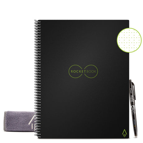 BIC A4 Rocketbook Core Letter Dotted - Black - 32 Pages-A4 Notebooks-BIC | Buy Online at Stationery Shop