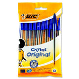 BIC Cristal Ballpoint Pens - Blue - Pack of 10-Ballpoint Pens-BIC | Buy Online at Stationery Shop