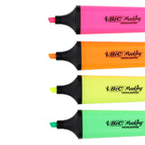 BIC Flat Highlighter - Neon - Pack of 5-Highlighters- Buy Online at Stationery Shop UK