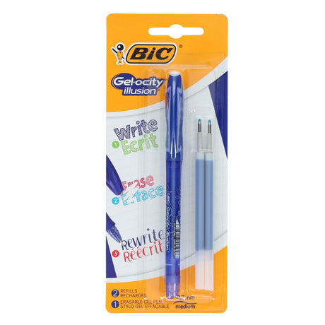 BIC Gelosity Illusion Erasable Gel Pens With Refills - Blue-Gel Pens-BIC | Buy Online at Stationery Shop