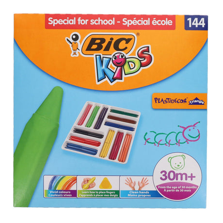 BIC Kids Triangular Crayons - Box of 144-Crayons- Buy Online at Stationery Shop UK