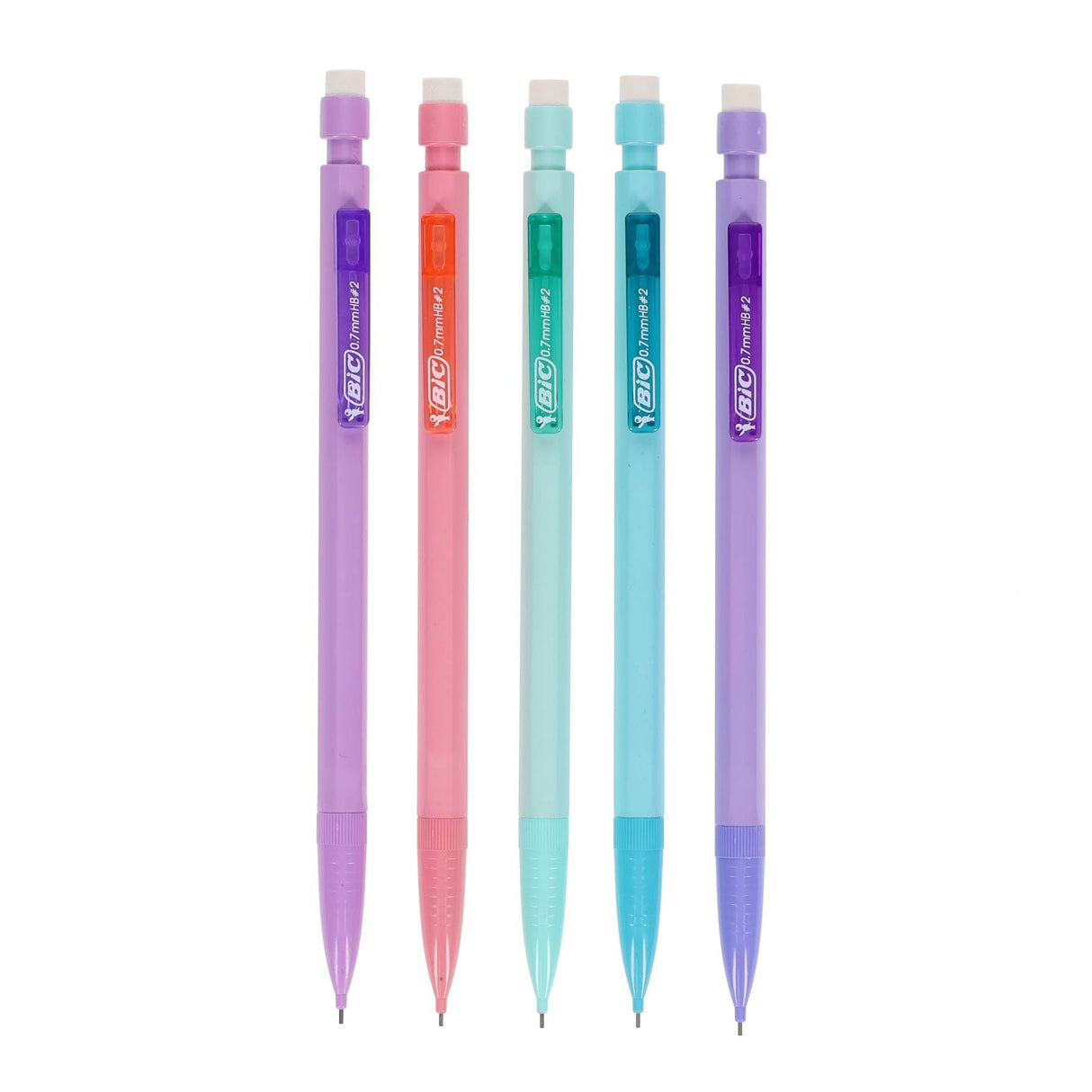 BIC Matic Mechanical Pencil - Pastel - Pack of 5-Pencils- Buy Online at Stationery Shop UK