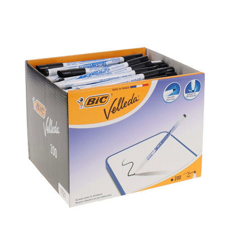 BIC Velleda Whiteboard Markers - Box of 200-Whiteboard Markers- Buy Online at Stationery Shop UK