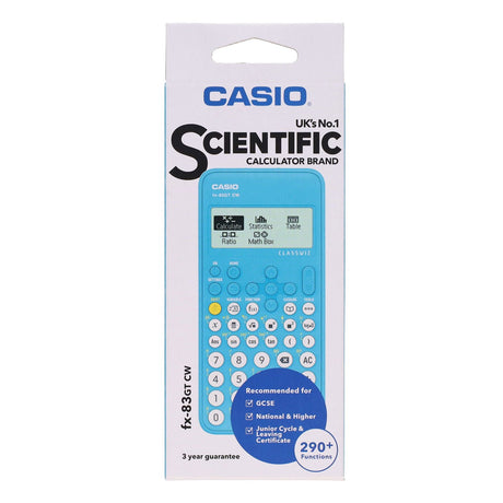 Casio Fx-83Gtcw Scientific Calculator - Blue-Calculators-Casio|StationeryShop.co.uk
