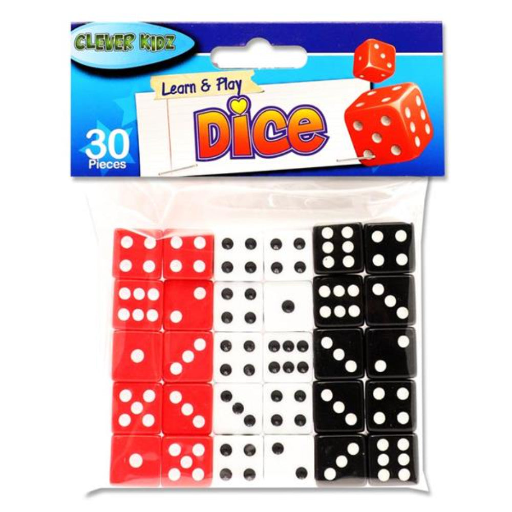 Clever Kidz 16mm Dice - Dots - Pack of 30-Educational Games-Clever Kidz|StationeryShop.co.uk