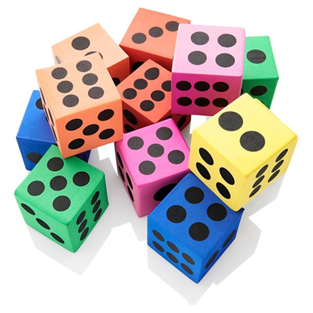 Clever Kidz Learn & Play - Dice - Pack of 12-Educational Games-Clever Kidz|StationeryShop.co.uk