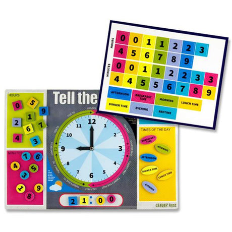 Clever Kidz Magnetic Learning Game - Learn to Tell the Time-Whiteboards ,Educational Posters-Clever Kidz|StationeryShop.co.uk