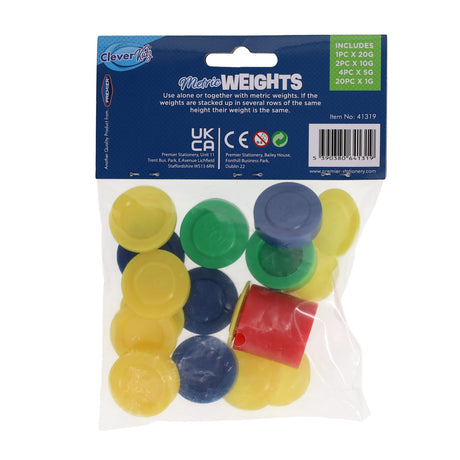Clever Kidz Metric Weights - 27 pieces-Educational Games-Clever Kidz|StationeryShop.co.uk