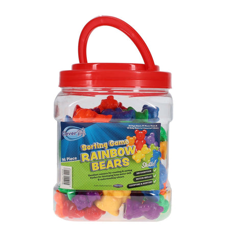Clever Kidz Sorting Game Rainbow Bears - Pack of 96-Educational Games-Clever Kidz|StationeryShop.co.uk