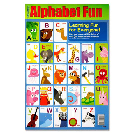 Clever Kidz Wall Chart - Alphabet Fun-Educational Posters-Clever Kidz|StationeryShop.co.uk