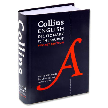 Collins New Edition Pocket Dictionary & Thesaurus-Dictionaries-Collins|StationeryShop.co.uk