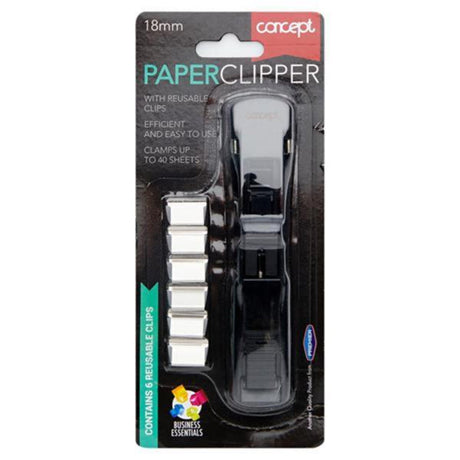 Concept 18mm Paper Clipper-Paper Clips, Clamps & Pins-Concept|StationeryShop.co.uk