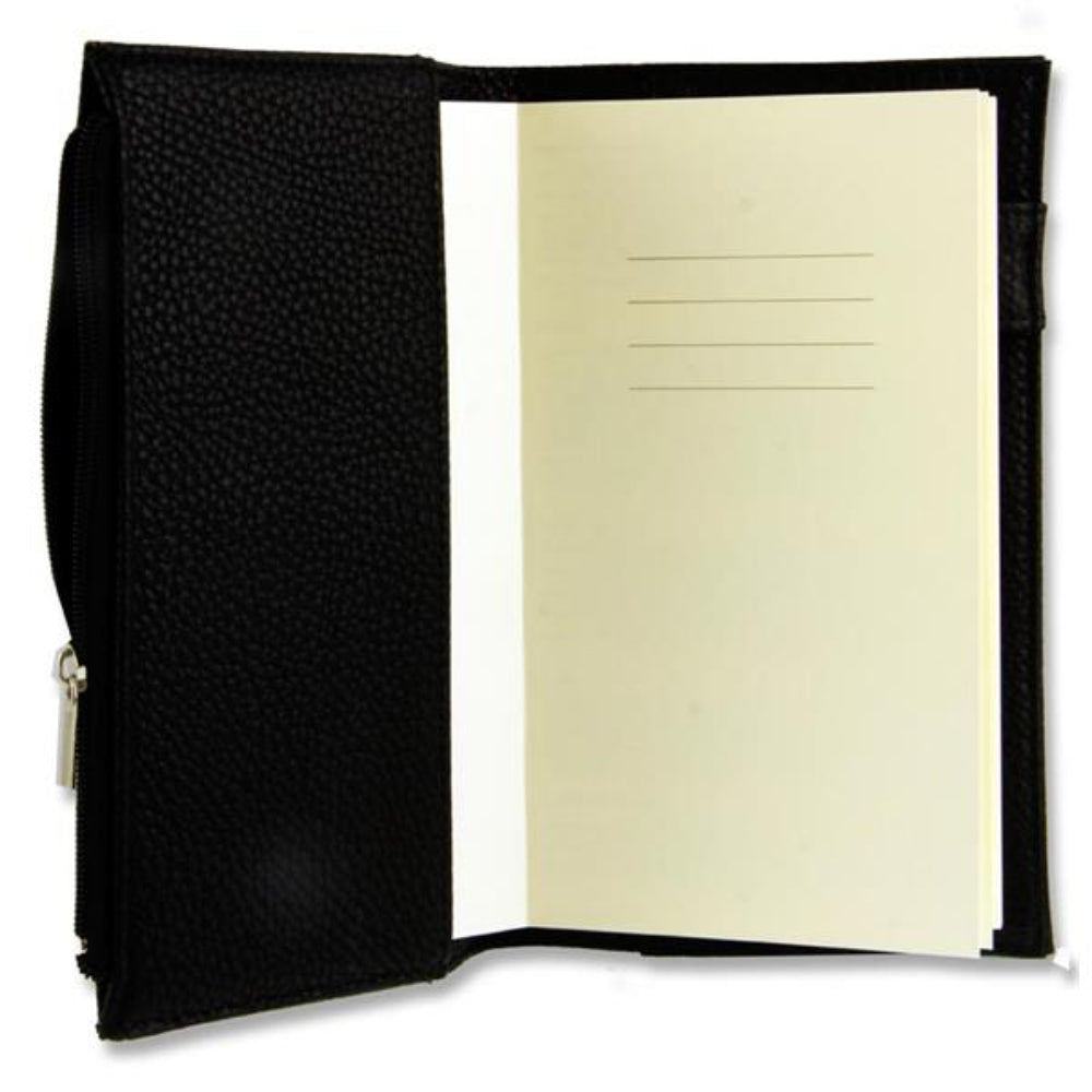 Concept 96 x 166mm Leather Journal with Zip Pocket - 192 Pages-Journals-Concept|StationeryShop.co.uk