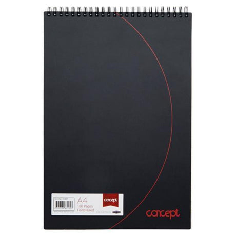 Concept A4 Durable Cover Spiral Refill Pad - 160 Pages-Notebook Refills-Concept|StationeryShop.co.uk