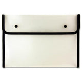 Concept A4 Heavy Duty Button Document Wallet - Black-Document Folders & Wallets-Concept|StationeryShop.co.uk