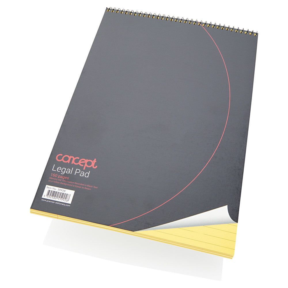 Concept A4 Spiral Visual Aid Memory Notebook - Canary - 160 Pages-Tinted Notebooks & Refills-Concept|StationeryShop.co.uk