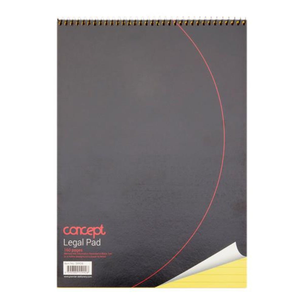 Concept A4 Spiral Visual Aid Memory Notebook - Canary - 160 Pages-Tinted Notebooks & Refills-Concept|StationeryShop.co.uk