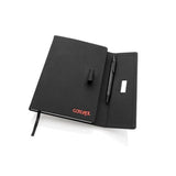 Concept A5 Ruled Journal with Pen and Magnetic Closure - 256 Pages - Black-Journals-Concept|StationeryShop.co.uk