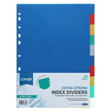 Concept Extra Strong Plastic Subject Dividers - 10 Dividers-Page Dividers & Indexes-Concept|StationeryShop.co.uk