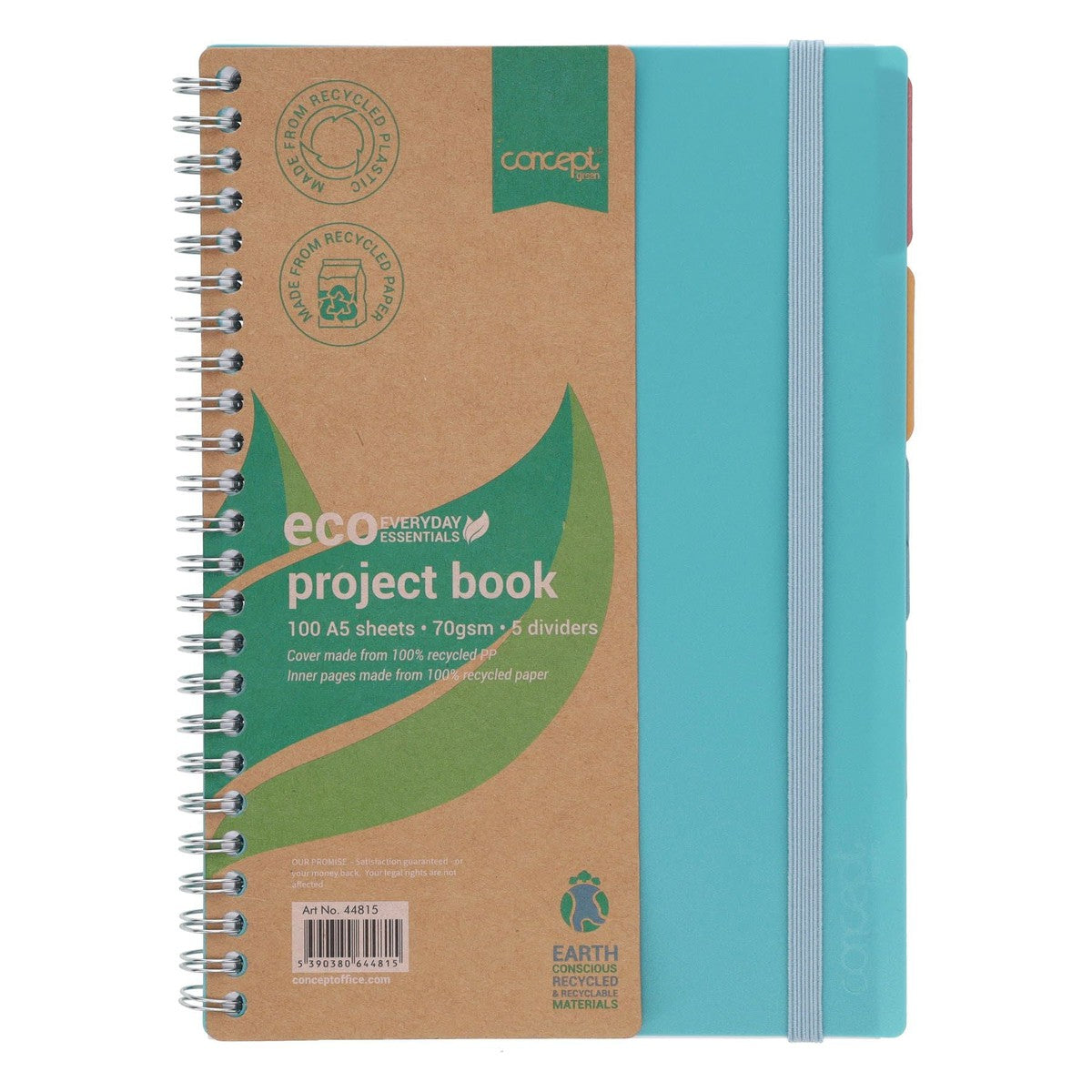 Concept Green A5 Project Book - 100 Sheets - Turquoise