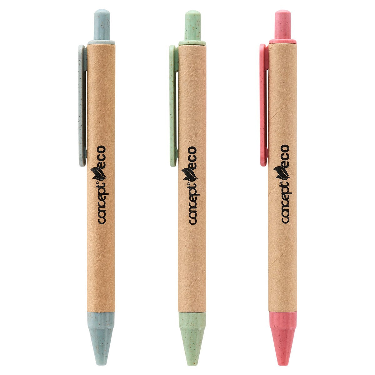 Concept Green Retractable Ballpoint Pens - Pack of 3