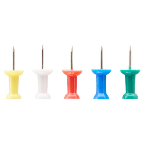 Concept Multicolour Push Pins - Pack of 30-Paper Clips, Clamps & Pins-Concept|StationeryShop.co.uk