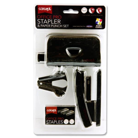 Concept Office Pro 26/6 Stapler & Paper Punch Set-Staplers & Staples-Concept|StationeryShop.co.uk