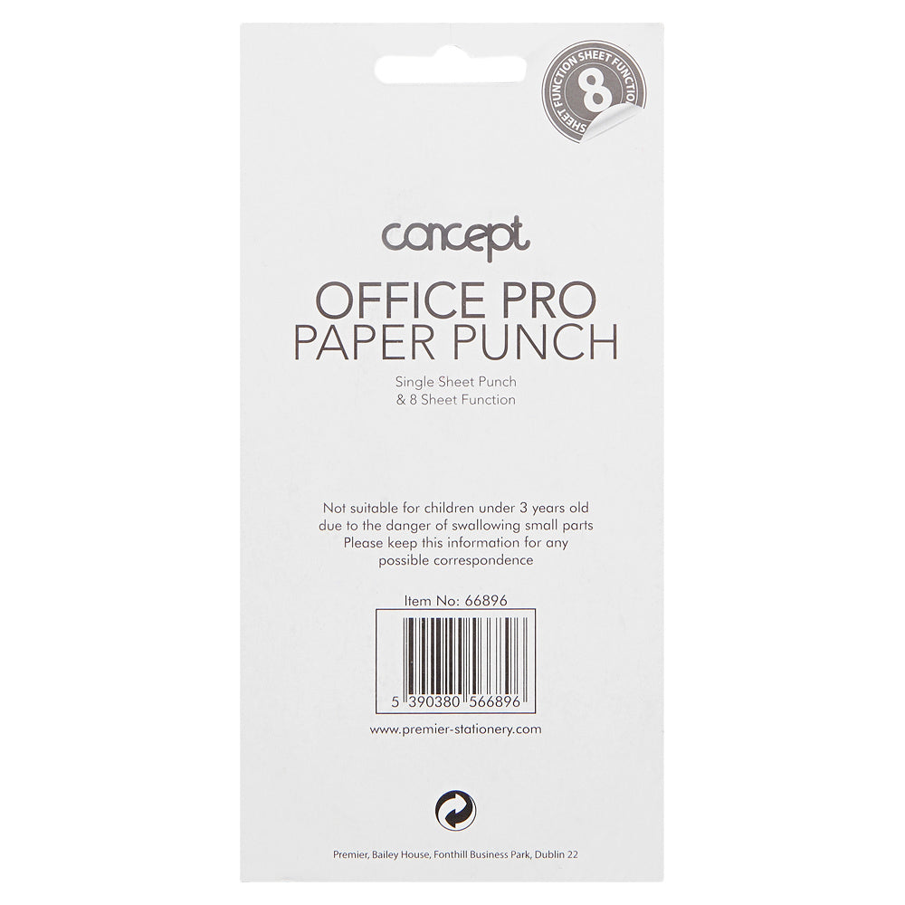 Concept Office Pro Single Hole Paper Punch - 6mm-Hole Punches-Concept|StationeryShop.co.uk