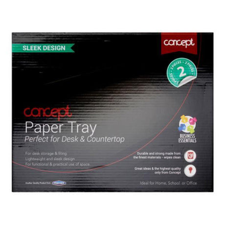 Concept Paper Trays - Set of 2-File Boxes & Storage-Concept|StationeryShop.co.uk