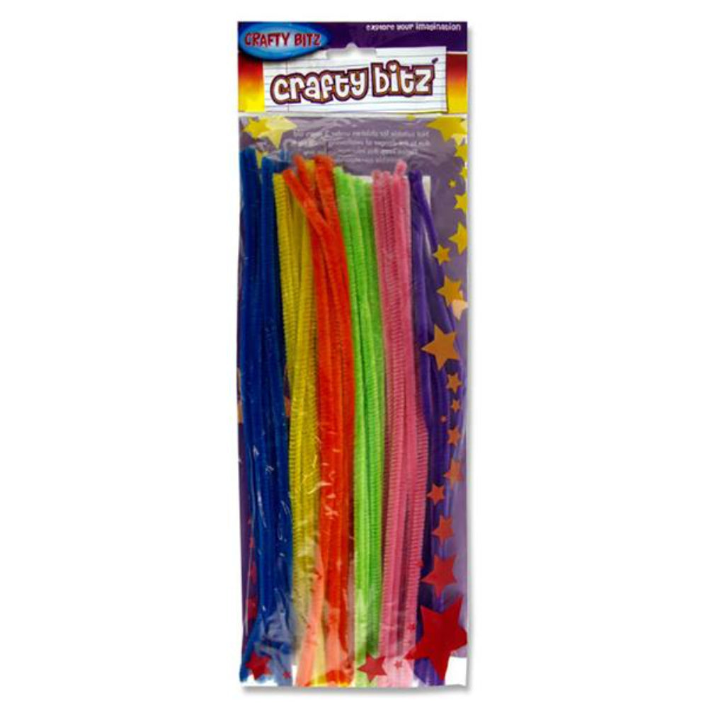 Crafty Bitz 12 Pipe Cleaners - Neon - Pack of 42-Pipe Cleaners-Crafty Bitz|StationeryShop.co.uk