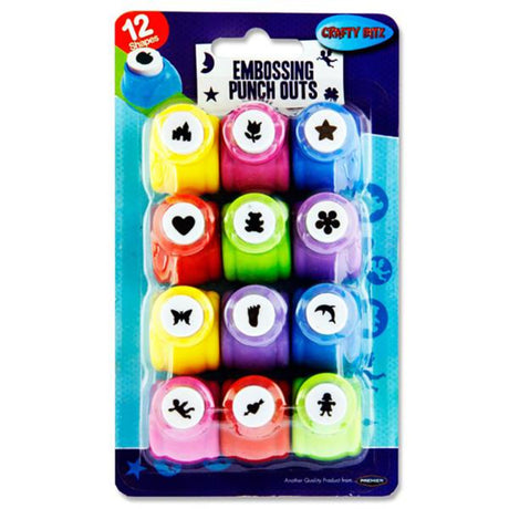 Crafty Bitz 1.5cm Embossing Punch Outs - Pack of 12-Paper Craft Kits-Crafty Bitz|StationeryShop.co.uk