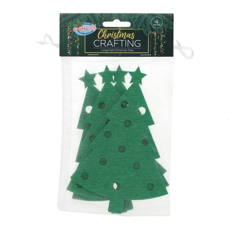 Crafty Bitz Christmas Crafting - Large Felt Christmas Tree - Pack of 4-Felt-Crafty Bitz|StationeryShop.co.uk