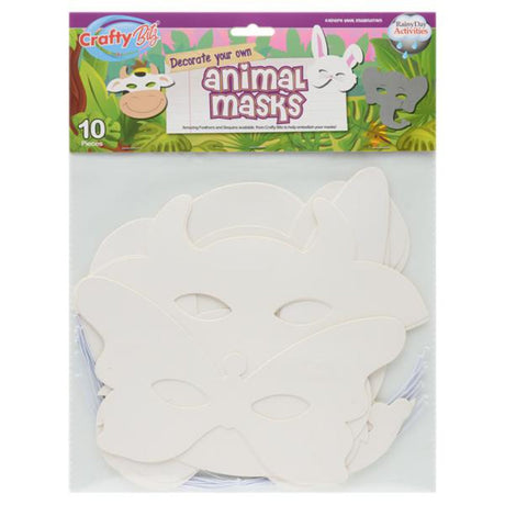 Crafty Bitz Create Your Own Animal Masks - Pack of 10-Mask Crafts-Crafty Bitz|StationeryShop.co.uk