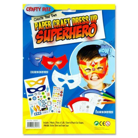 Crafty Bitz Create Your Own Paper Craft Dress Up - Superhero-Paper Craft Kits-Crafty Bitz|StationeryShop.co.uk