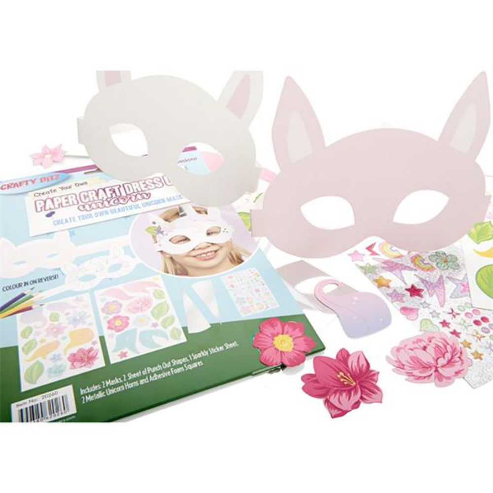 Crafty Bitz Create Your Own Paper Craft Dress Up - Unicorn-Paper Craft Kits-Crafty Bitz|StationeryShop.co.uk