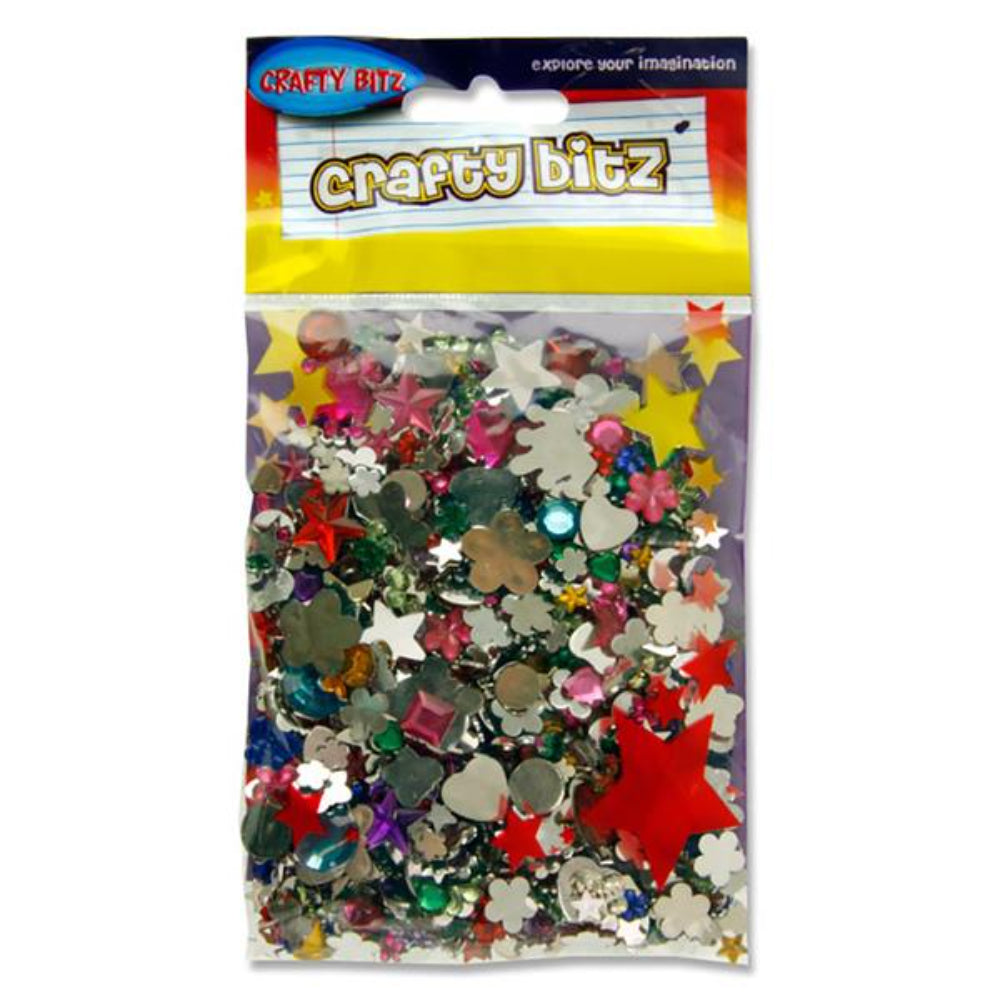 Crafty Bitz Gemstone Jewels in Various Shapes and Sizes-Rhinestones & Flatbacks-Crafty Bitz|StationeryShop.co.uk