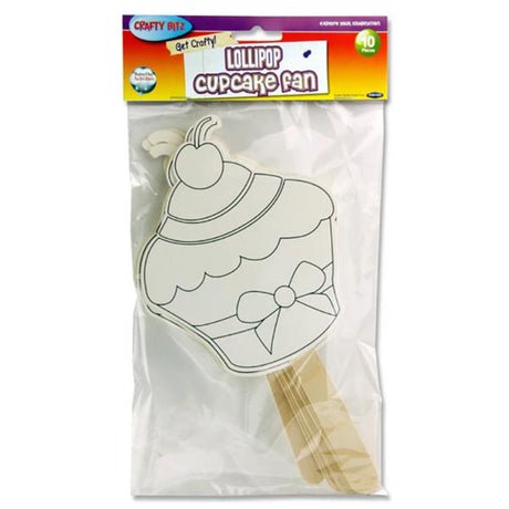 Crafty Bitz Get Crafty Lollipop Cupcake Fan - Pack of 10-Paper Craft Kits-Crafty Bitz|StationeryShop.co.uk