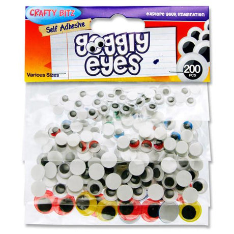 Crafty Bitz Googly Eyes - Pack of 200-Goggly Eyes-Crafty Bitz|StationeryShop.co.uk
