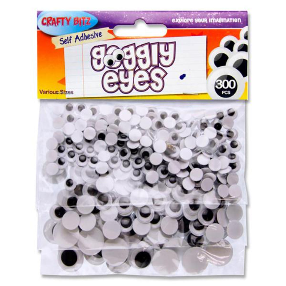Crafty Bitz Googly Eyes - Pack of 300-Goggly Eyes-Crafty Bitz|StationeryShop.co.uk