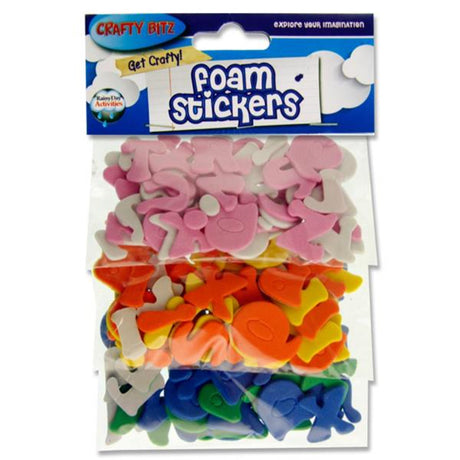 Crafty Bitz Self-Adhesive Foam Stickers - Letters - Pack of 125-Foam Stickers-Crafty Bitz|StationeryShop.co.uk