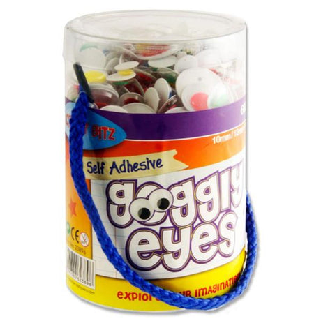 Crafty Bitz Self-Adhesive Goggly Eyes - Tub of 600-Goggly Eyes-Crafty Bitz|StationeryShop.co.uk