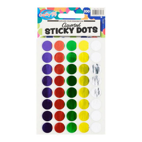 Crafty Bitz Stickers - Dots - Pack of 200-Sticker Books & Rolls-Crafty Bitz|StationeryShop.co.uk