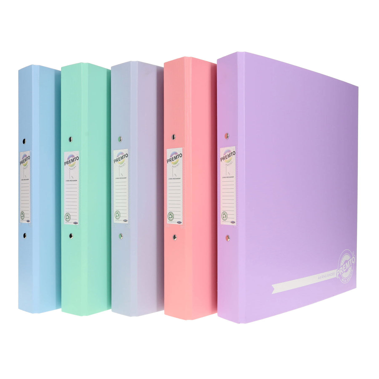 Premto Pastel Ring Binder - A4 - Pink Sherbet