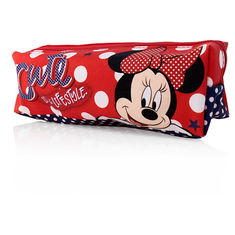 Disney Minnie Mouse Rectangular Glitter Pencil Case-Pencil Cases-Disney|StationeryShop.co.uk