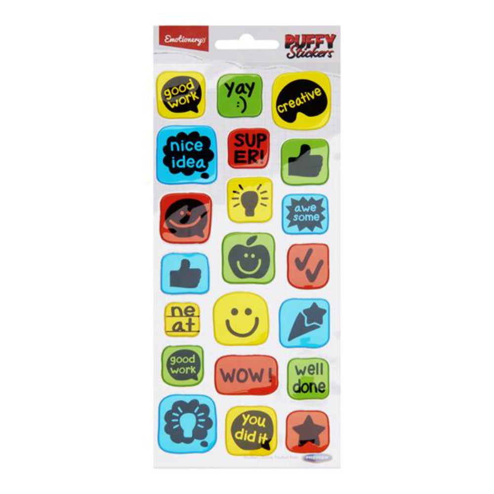 Emotionery Puffy Reward Stickers - Pack of 21-Reward Stickers-Emotionery|StationeryShop.co.uk