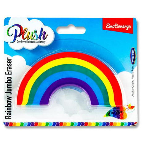 Emotionery Rainbow Plush Jumbo Eraser - Rainbow Shape-Erasers-Emotionery|StationeryShop.co.uk
