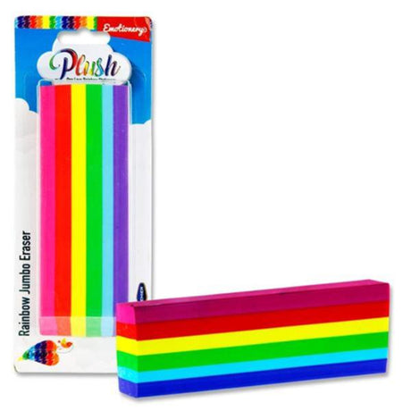 Emotionery Rainbow Plush Jumbo Eraser-Erasers-Emotionery|StationeryShop.co.uk