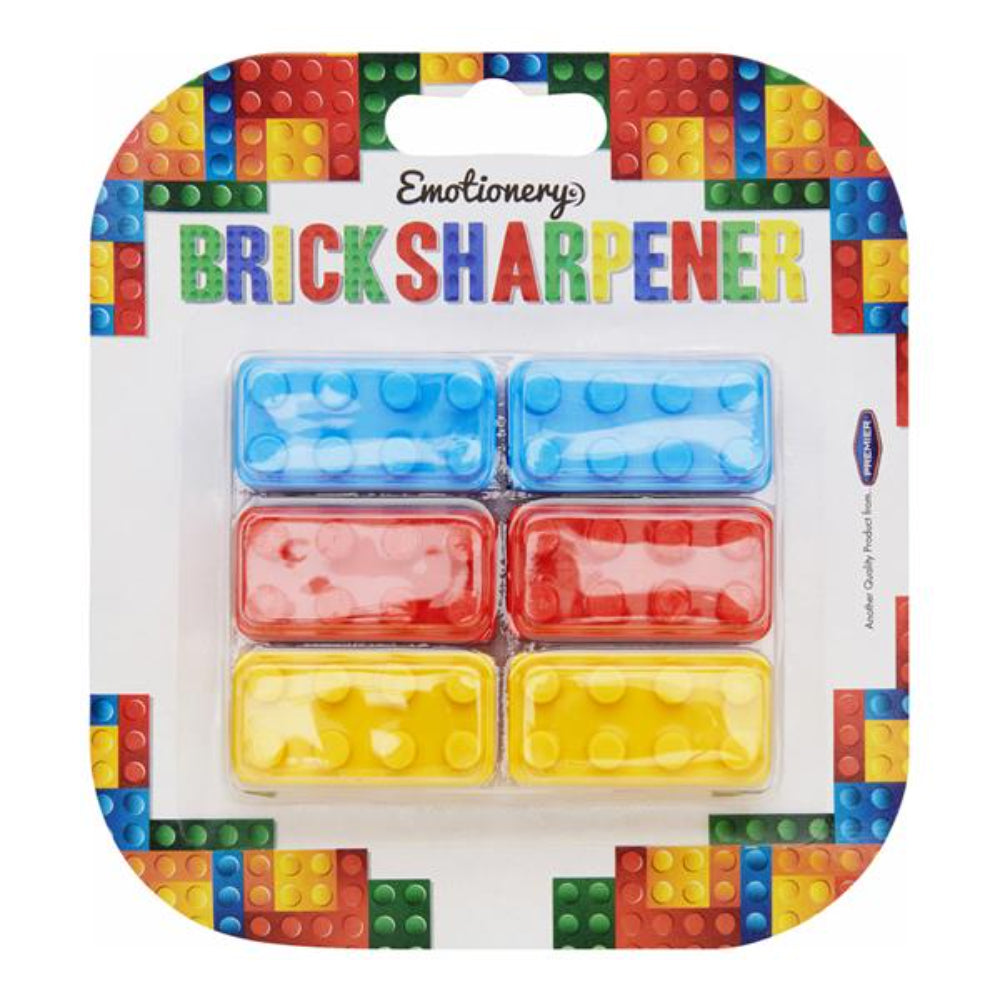Emotionery Sharpeners - Brick - Pack of 6-Sharpeners-Emotionery|StationeryShop.co.uk